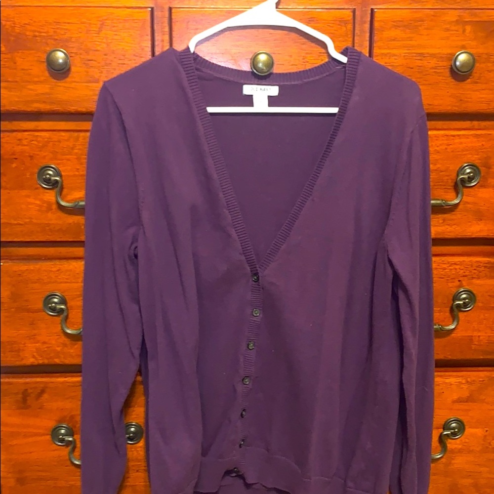 Old Navy plum cardigan size XL